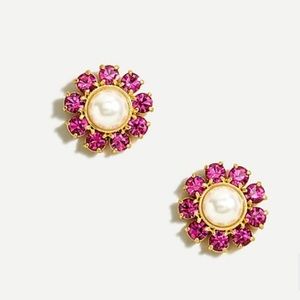 🎉J.Crew🎉Pearl~CZ~Flower Stud Earrings🎉🎉